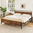 thumbnail image 4 of Costway King Size Bed Frame with Wooden Headboard and Footboard Under-Bed Storage, 4 of 10