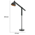 thumbnail image 5 of Round Shade Metal Floor Lamp with Adjustable Stalk Support, Black- Saltoro Sherpi, 5 of 5