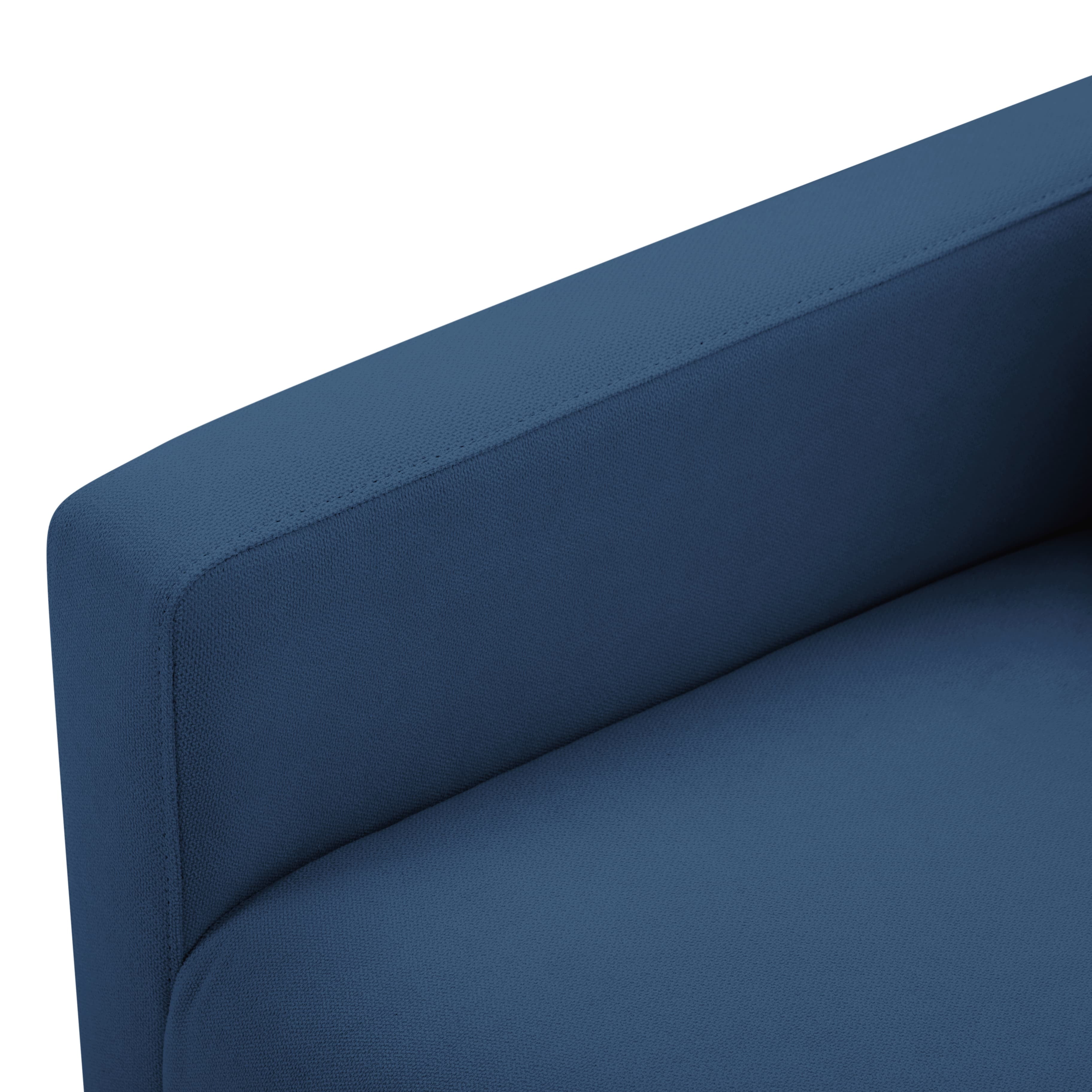 BSHTI 51.2" Standard Loveseat Couch,with Removable Back Cushions,Sturdy Construction,Linen Blend Upholstery,Square Arm,Navy Blue