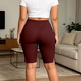 thumbnail image 4 of Tumotour Athletic Running Yoga Short for Women's Elastic Waist Knee Length Outdoor Work Shorts Jogging Walkshort Summer High Waisted Biker Shorts, 4 of 8