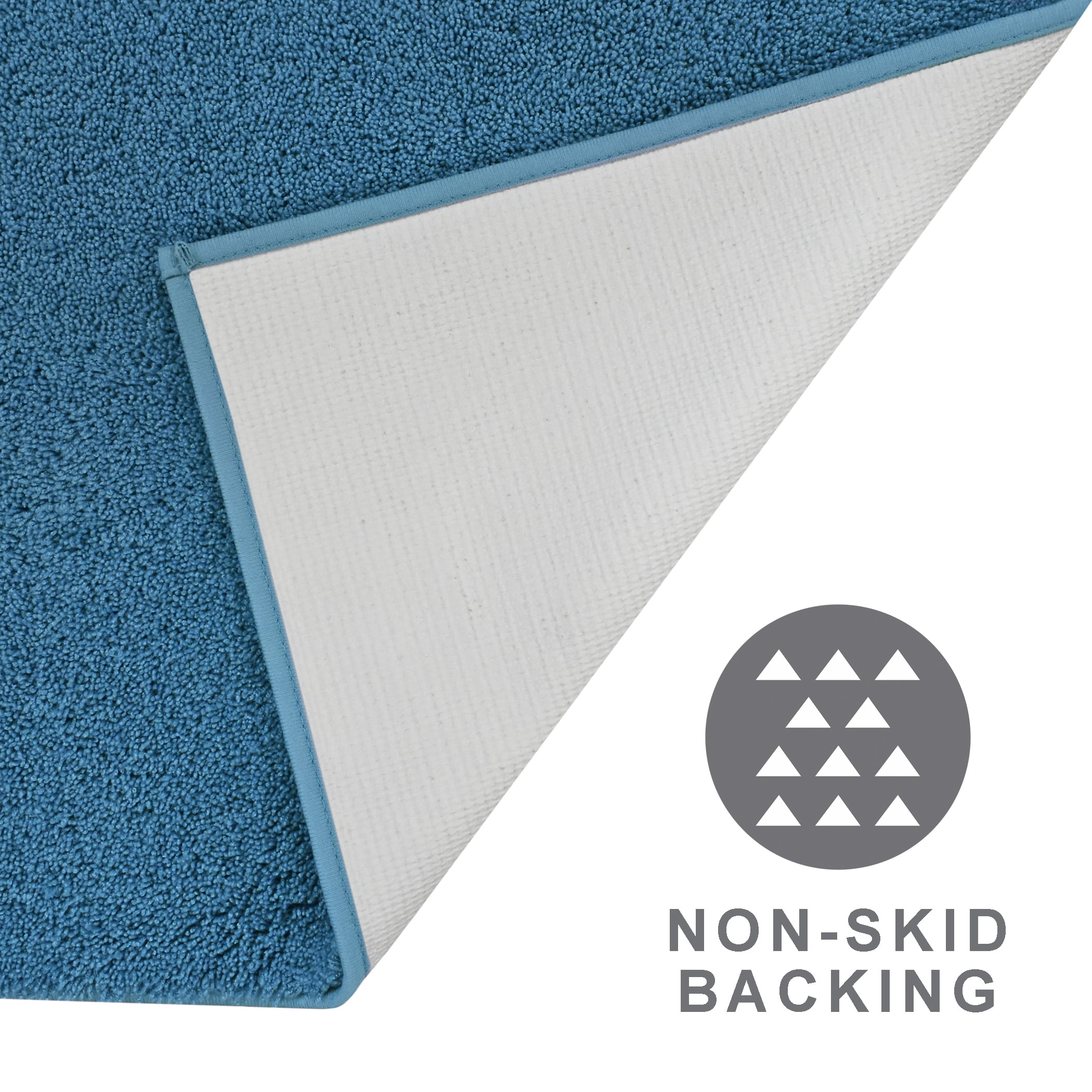 Mainstays Performance Recycled Polyester Bath Rug, Cool Water, 20 in x 34 in