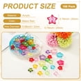 thumbnail image 3 of Paquete de 100 Cuentas de Estrella de Acrílico, Cuentas de Estrella de Cristal de 20mm para Fabricación de Joyas/Pulsera/Collar/Manualidades de Bricolaje [Rojo Melón], 3 of 6