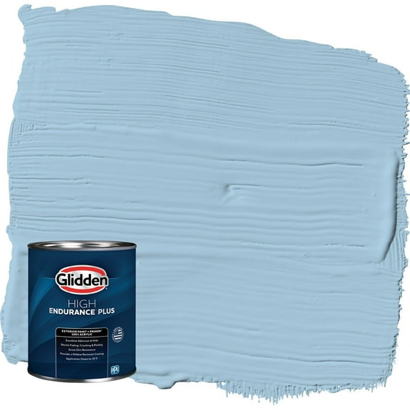 Glidden HEP Blue Bows / Blue Semi-Gloss Exterior Paint with Primer, 1 Quart