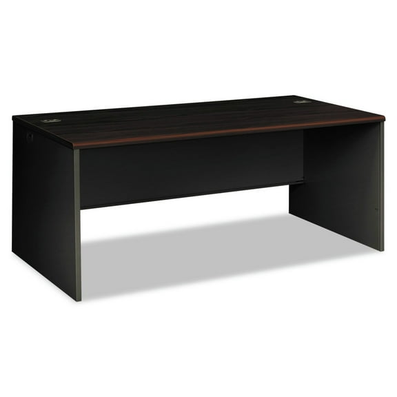 HON H38934.N.S 38000 Series 72 in. x 36 in. x 29.5 in. Desk Shell - Mahogany/Charcoal