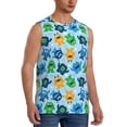 thumbnail image 2 of Uemuo Cartoon Monster Pattern Men's Sleeveless T-Shirt,Muscle Athletic Tank Top, Moisture-wicking Quick-dry Breathable Classic Tee Top for Gym Run Outdoor Sports-3X-Large, 2 of 8