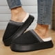 thumbnail image 5 of Zapatillas para calidez en el hogar en otoño e invierno, estilo de pareja de fondo plano antideslizante, zapatillas peludas con puntera sencilla y moderna, 5 of 5