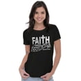 thumbnail image 3 of Faith Takes Courage Religious Womens Slim Fit Graphic Tee Brisco Brands S, 3 of 5