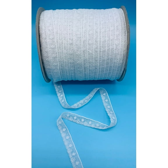 White Vintage 5/8" Ultra Fine 100% Cotton Lever Lace