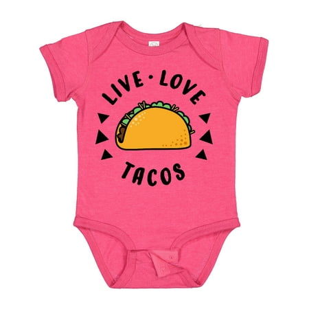 

Inktastic Live Love Tacos Gift Baby Boy or Baby Girl Bodysuit