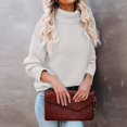 thumbnail image 3 of Women's Turtleneck Long Sleeve Loose Fit Sweater, 3 of 9
