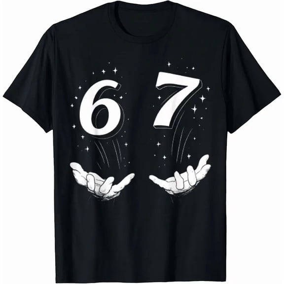 Funny Six Seven 6 7 Meme Slang 6 7 Hands T-Shirt