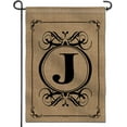 thumbnail image 1 of Anley Classic Monogram Letter J Garden Flag, Double Sided Family Last Name Initial Yard Flags - Personalized Welcome Home Decor - Weather Proof & Double Stitched - 18 x 12.5 Inch, 1 of 5