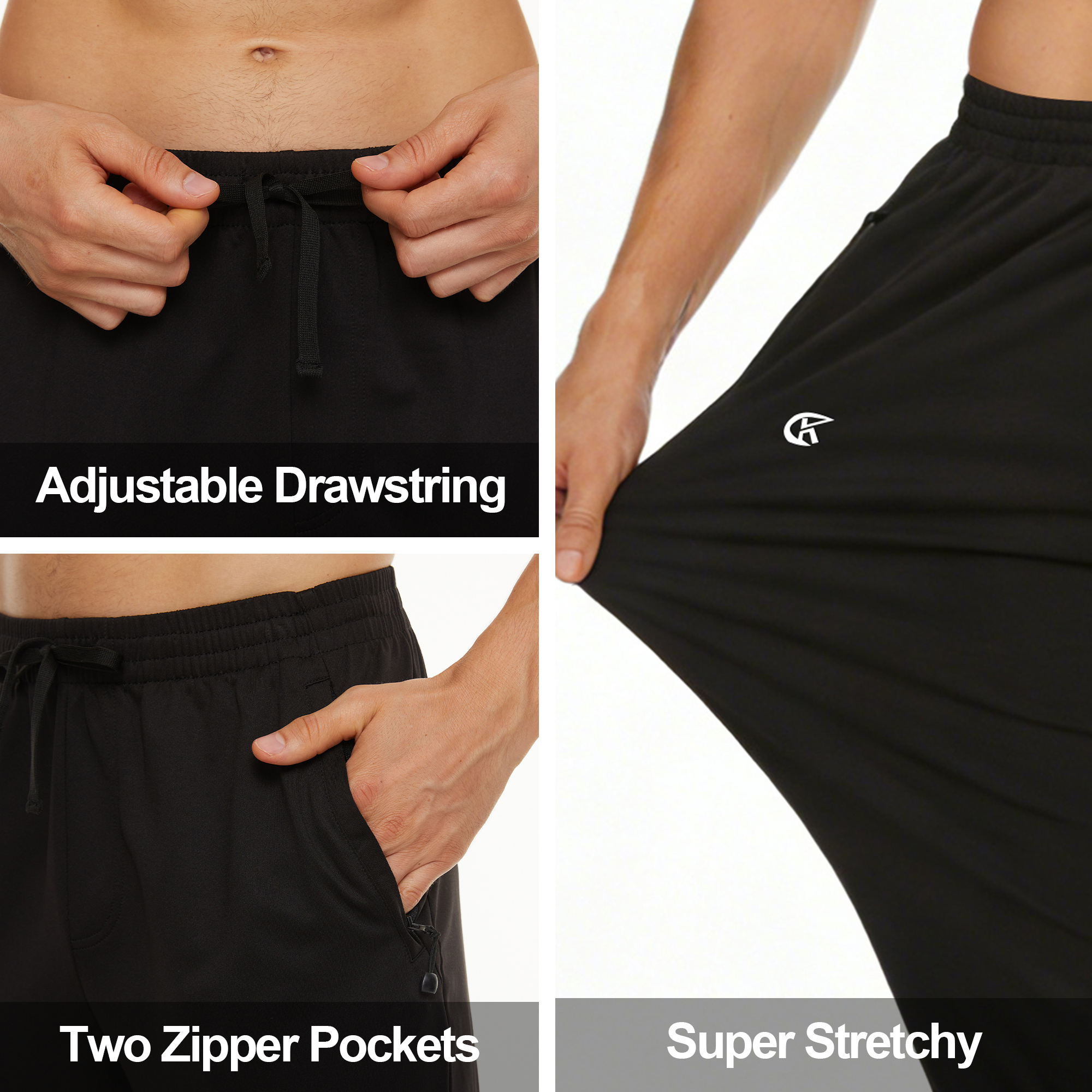 NEIKU Men's Running Pants Lightweight Joggers photo 3