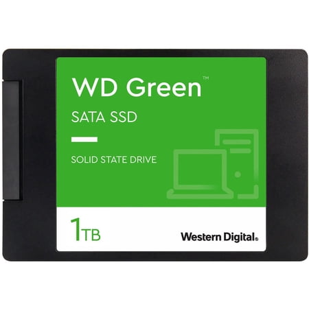 Western Digital 1TB WD Green SATA SSD, Internal 2.5''/7mm Cased Solid State Drive - WDS100T3G0A-00BJG0