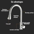 thumbnail image 5 of HJQEQVD Touchless Kitchen Faucet with Pull Down Sprayer Brushed Nickel Hands-Free Smart Motion Sensor Sink Faucet Single Handle Contemporary Suitable for Farmhouse Laundry Camper Rv Bar, 5 of 9