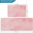 thumbnail image 2 of 2 Pieces Kitchen Rugs, Abstract Anti Fatigue Non Slip Foam Cushioned Pink Graffiti Art Modern Comfort Indoor Floor Mat Runner Rug Set for Laundry Office Sink Bathroom (17"x48"+17"x24"), 2 of 6