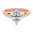 thumbnail image 2 of IGI Certified 2 Carat Marquise Shape Lab Grown Diamond Engagement Ring | 14K Rose Gold | Magnolia Texture Solitaire Diamond Ring | FG-VS1-VS2 Quality Friendly Diamonds, 2 of 6