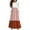#A03-Orange, variant on Abcomgle Long Dresses for Girls 12-14 Casual A-Line Ruffle Long Sleeve Girls Long Dresses Colorblock Crew Neck Sundresses Tiered Dresses with Pockets,Hot Pink
