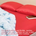 thumbnail image 4 of Microfiber Twin Fitted Sheet, Wrinkle, Fade, Stain Resistant Deep Pocket Bed Sheet, Red, 4 of 7