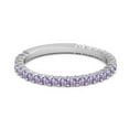 thumbnail image 2 of 925 Sterling Silver Stacking Women Wedding Ring 0.60 Ct Amethyst Eternity Raquel, 2 of 3