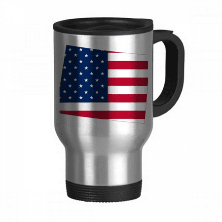 

Wyong America Map Stars Stripes Flag Travel Mug Flip Lid Stainless Steel Cup Car Tumbler Thermos
