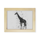 thumbnail image 1 of Giraffe Cartoon Animal gris Escritorio de madera Arte Pintura 6x8 pulgadas marco de foto foto, 1 of 4