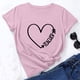 thumbnail image 1 of ICHUANYI Clearance Women's Fashion Loose Round Neck Pullover Bottoming Teacher's Day Cute Print Short Sleeve Top T-Shirt(Pink, S) Ichaunyi WER2023081111907, 1 of 7