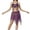 Purple, variant on Belly Dance Scarf with Crop Top Set, Sequined Fringe Skirt Glittering Bra Tops Purple One Size