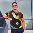 thumbnail image 4 of Sikiie Yin Yang Print Men's Short-sleeved POLO Shirts, Button-down Shirts and T-shirts are Suitable for Vacation, Leisure and Business-3X-Large, 4 of 6