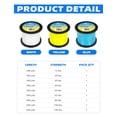 thumbnail image 6 of BLUEWING Braided Fishing Line 8 Strands PE Braid Fishing Lines Thin Diameter & Abrasion Resistant Fishing String for Saltwater Fishing 80LBS 500YD Yellow, 6 of 6