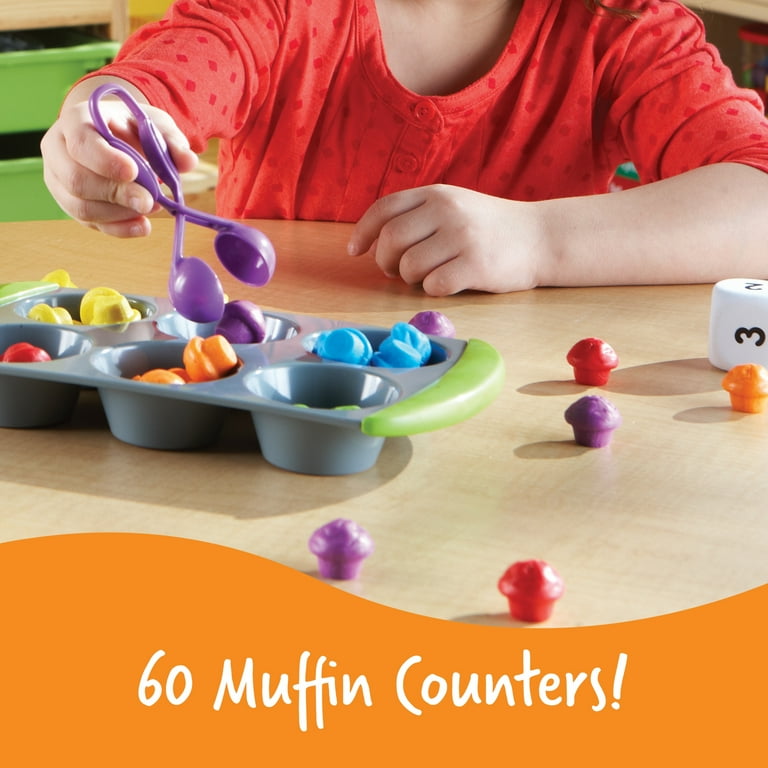 Learning Resources Mini Muffin Counting Toy Set, Color Sorting
