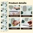 thumbnail image 4 of Peel and Stick Wallpaper Contact Paper Gray White Light Gray Blue Geometric Shapes Symmetrical Layout Self Adhesive and Removable 24in x 118in, 4 of 8