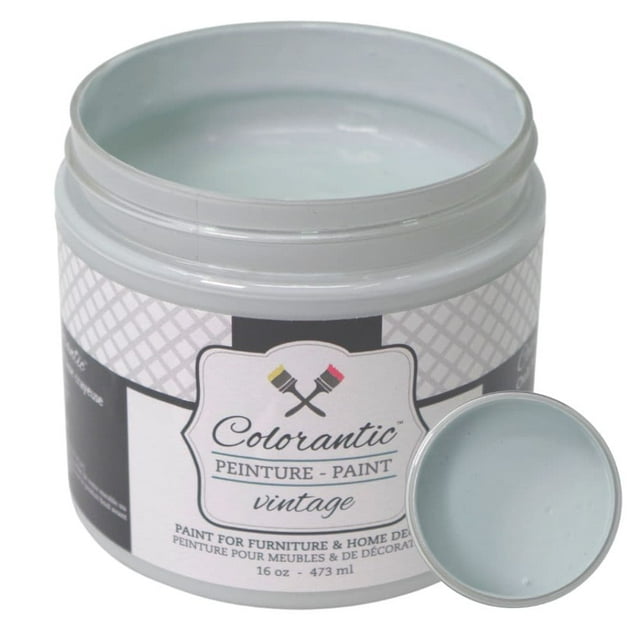 Colorantic | RAINDANCE Chalk Paint Based for Furniture DIY - SOFT BLUE-GREY COLOR - 16 oz