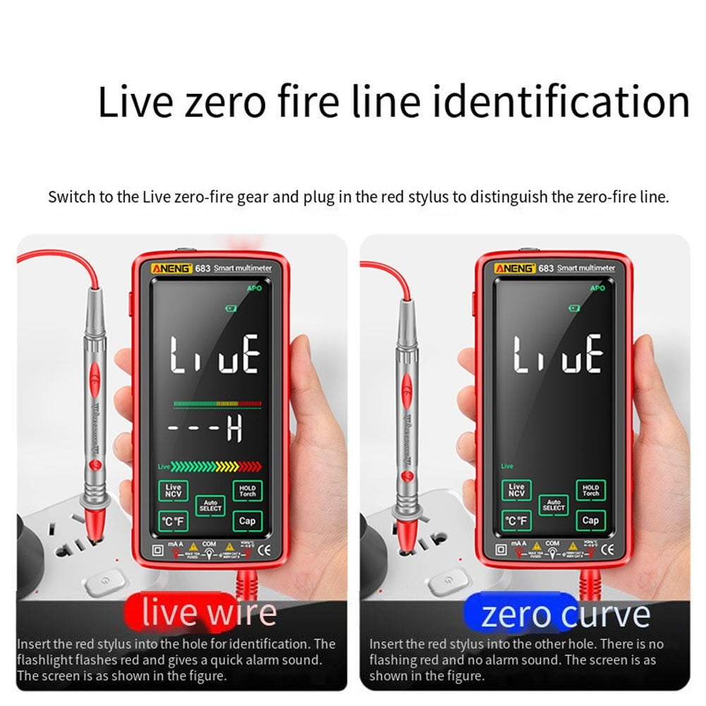 683 FullScreen Digital Multimeter TouchScreen Multimeter USB Li-battery Charging