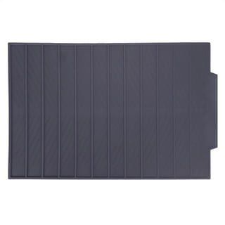 IYYI Silicone Dish Drying Mat Large Draining Mat Foldable Drainer  Mat Heat Resistant Dryer Mat Dishwasher Safe Drainboard (L+Black): Home &  Kitchen