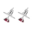 thumbnail image 4 of 925 Sterling Silver Garnet Stud Earrings for Women Ct 1.03 5mm Birthday Gifts, 4 of 8