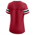 thumbnail image 3 of Women's-Fanatics  Scarlet San Francisco 49ers Lace-Up Bling T-Shirt, 3 of 3