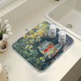 thumbnail image 4 of Yayeee Dish Drying Mat for Kitchen Counter 18" x 24" Microfiber Super Absorbent Coffee Decorative Pad, Sunshine Goldfish, 4 of 9