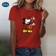 thumbnail image 1 of Disney Gold Micky Head Women's Casual Print T-shirt Mickey Mouse High-quality Print Fashion Top Cartoon WholesaleS Gao Jinjia LED, 1 of 2