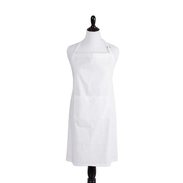Delantal DII Talla Grande de Algodón Blanco para Cocina