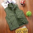 thumbnail image 1 of Chaleco informal holgado con cuello alto para hombre, chaqueta de viaje de talla grande, 1 of 4