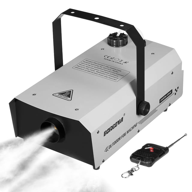 Máquina de niebla BORGOVA 1500W con DMX, control remoto inalámbrico y temporizador