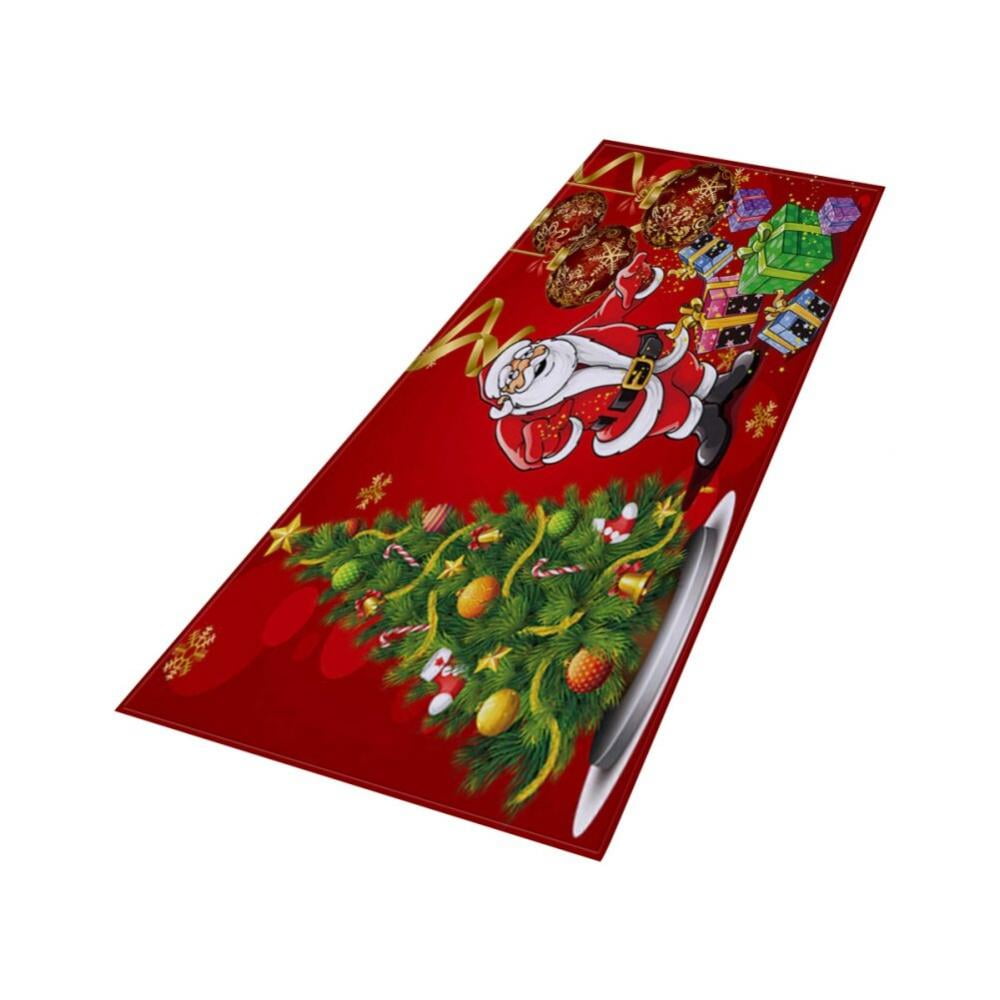 Popvcly Christmas Kitchen Rugs, Thickened Kitchen Rugs and Mats Non