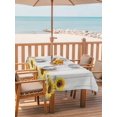 thumbnail image 2 of 54x80 Inch Outdoor Tablecloth with Umbrella Hole Zipper Rectangle Sunflower Rectangular Tablecloths Outside Waterproof Summer Flower Watercolor Vintage Wooden Patio Table Cloth Cover for Picnic Party, 2 of 8