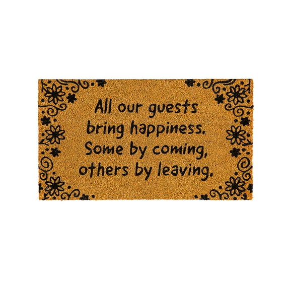 28" x 16" Nature Coir Mat, All Our Guest