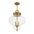 thumbnail image 4 of Warm Brass Three Light Pendant from the Bergdorf Collection, 4 of 6