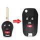thumbnail image 1 of For Nissan Versa Cube Juke Rogue Micra Qashqai Altima Maxima 2/3/2+1/3+1 Buttons Modified Flip Remote Key Shell Case, 1 of 1