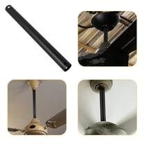 Clispeed Ceiling Fan Extension Rod Black Sturdy Metal Downrod Replacement Compatible with Multiple Fan Brands