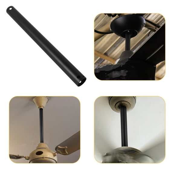 Clispeed Ceiling Fan Extension Rod Black Sturdy Metal Downrod Replacement Compatible with Multiple Fan Brands