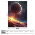 thumbnail image 4 of Fenyluxe Star Planet Sky Soft Cozy Printed Blanket & Throw for All Seasons - Excellent Hand Feel Flannel Material Blanket 60x80in, 4 of 6
